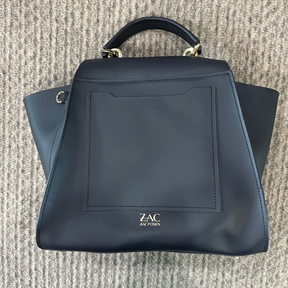ZAC POSEN Navy Blue Eartha Top Handle Bag, NWOT! - Picture 3 of 15